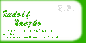 rudolf maczko business card