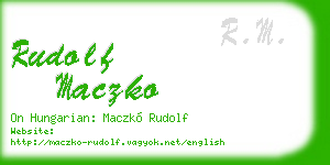 rudolf maczko business card